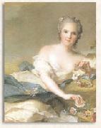 Anne Henriette of France represented as Flora Jjean-Marc nattier